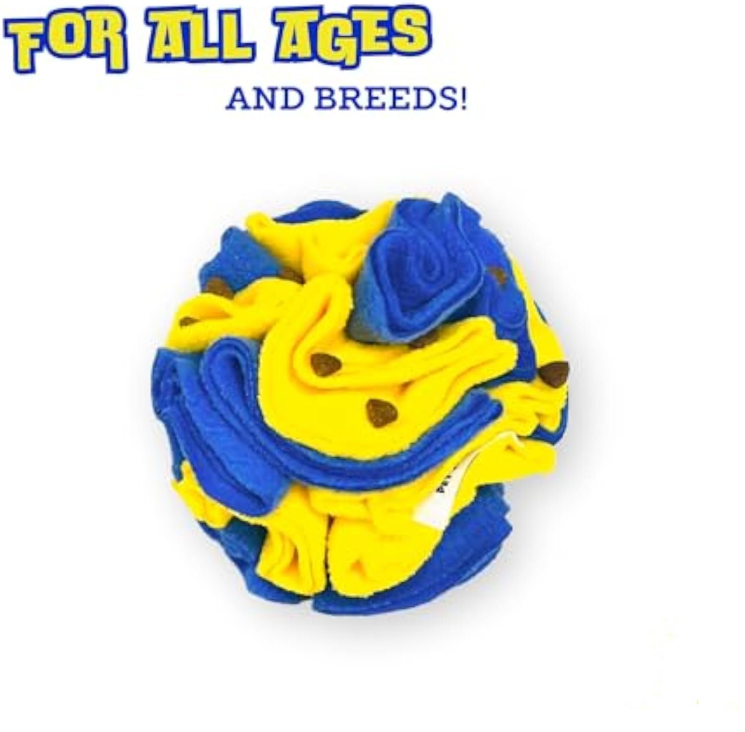 Palla Interattiva Snuffle per Cani โ Gioco di Fiuto e Stimolazione Mentale Giallo e Blu