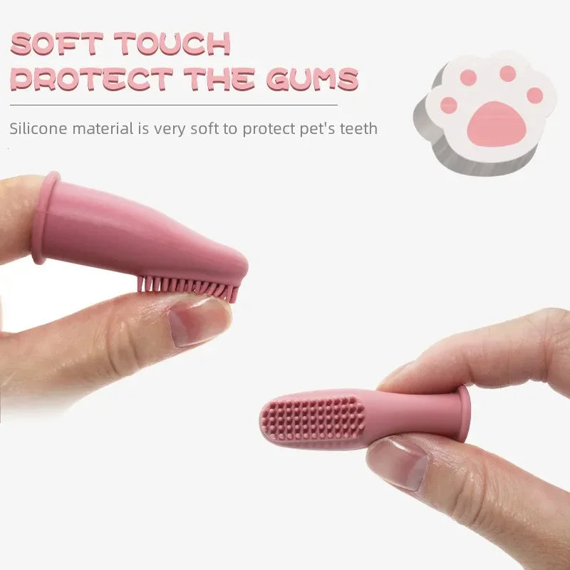 Spazzolino da Dito in Silicone Morbido โ Pulizia Dentale per Cani e Gatti