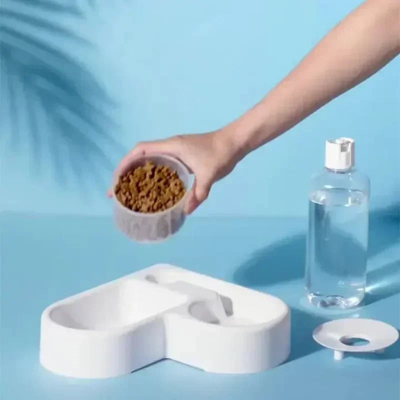 Set Doppia Ciotola con Dispenser dโAcqua โ Ciotole Antiscivolo per Cani e Gatti
