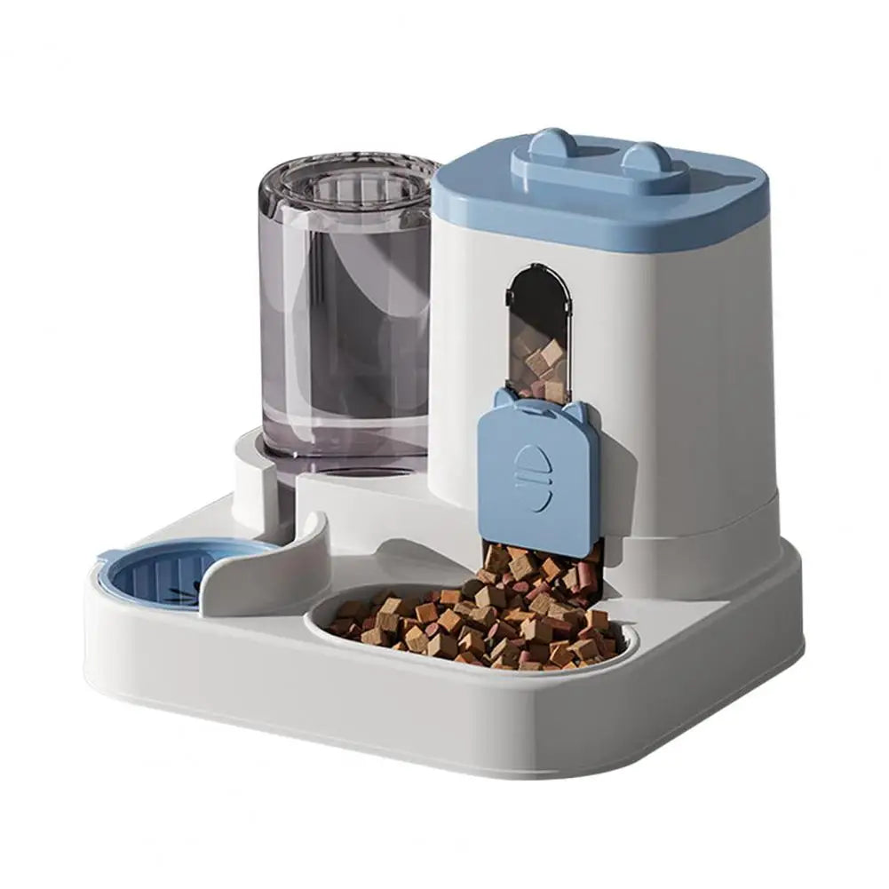 Dispenser Automatico 2 in 1 per Cani e Gatti โ Contenitore Cibo e Acqua a Ricarica Automatica