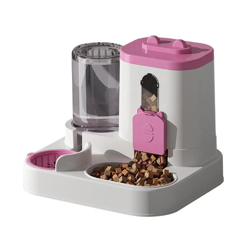 Dispenser Automatico 2 in 1 per Cani e Gatti โ Contenitore Cibo e Acqua a Ricarica Automatica