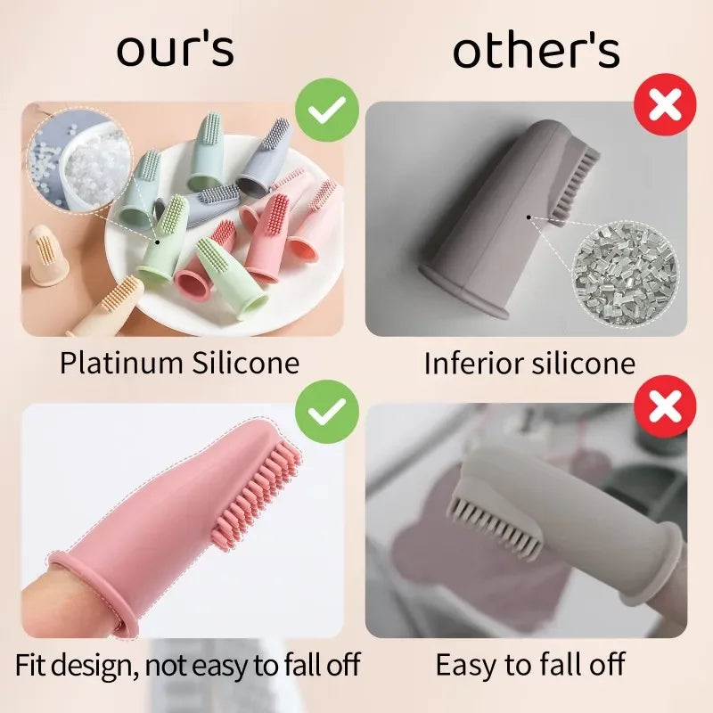 Spazzolino da Dito in Silicone Morbido โ Pulizia Dentale per Cani e Gatti