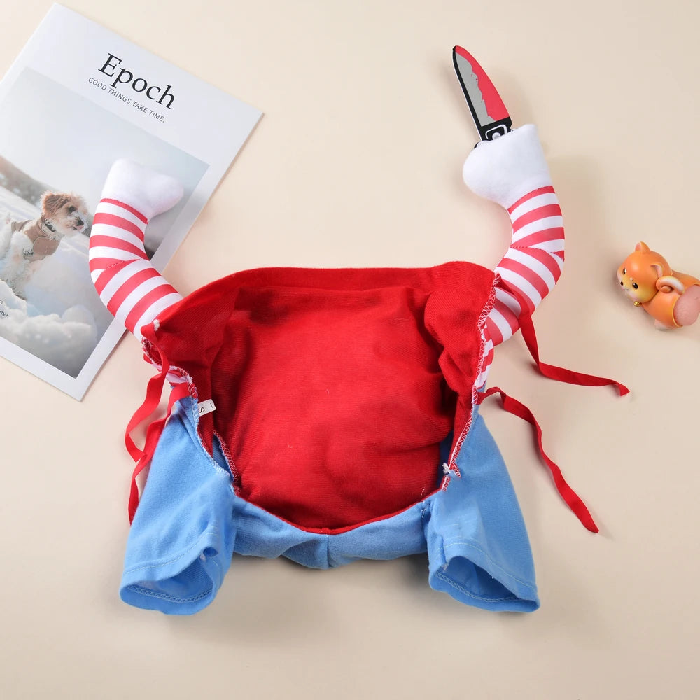 Costume di Halloween Divertente per Cani – Travestimento con Coltello “Good Dog”