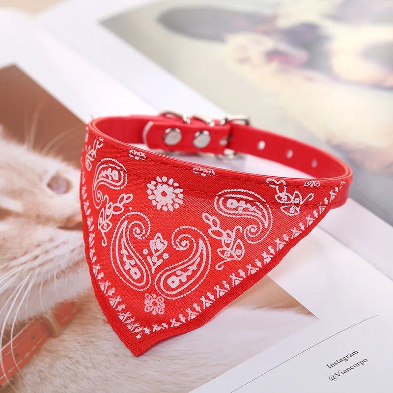 Collare con Bandana Regolabile per Cani e Gatti – Stile e Comfort per Ogni Passeggiata