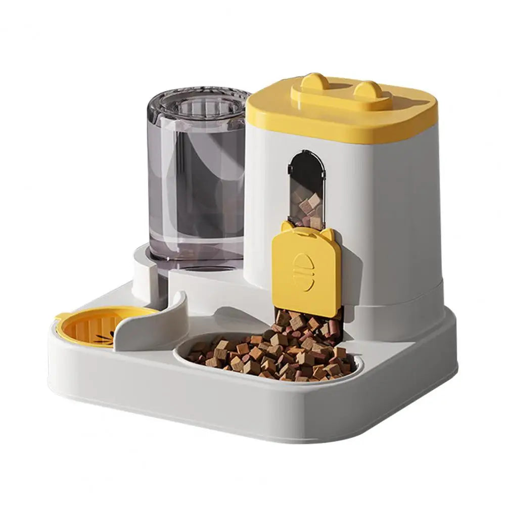 Dispenser Automatico 2 in 1 per Cani e Gatti โ Contenitore Cibo e Acqua a Ricarica Automatica