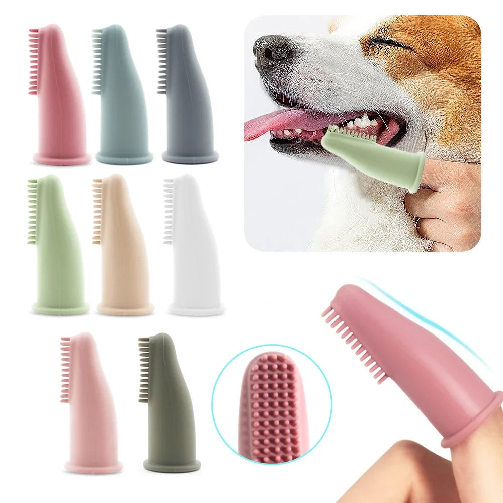 Spazzolino da Dito in Silicone Morbido โ Pulizia Dentale per Cani e Gatti