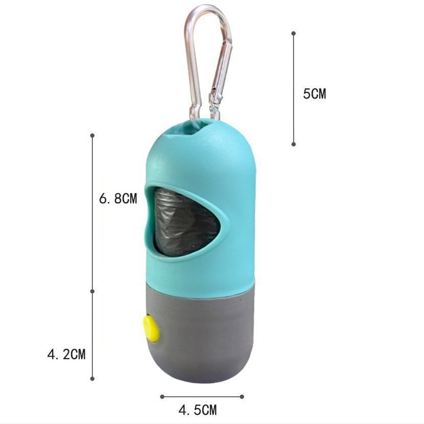 Dispenser Portabuste con Luce LED โ Igiene e Sicurezza per Passeggiate Notturne