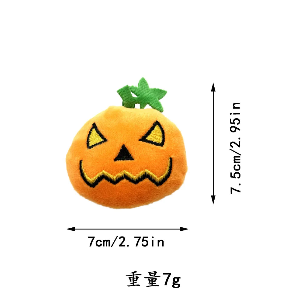 Set Giochi Halloween per Gatti – Peluche Zucca, Ragno e Fantasma Morbidi e Resistenti