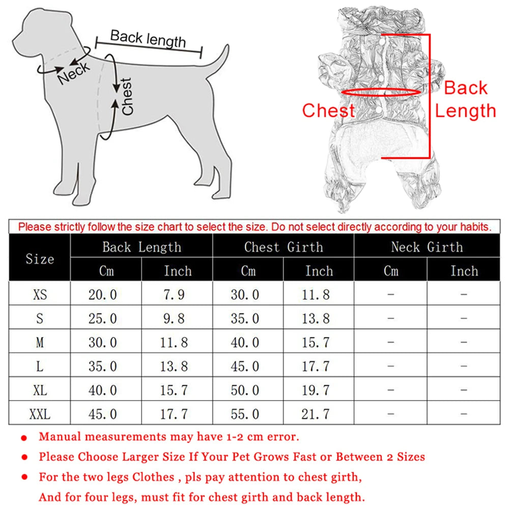 Tuta Invernale Impermeabile per Cani di Piccola Taglia – Calda e Morbida in Pile