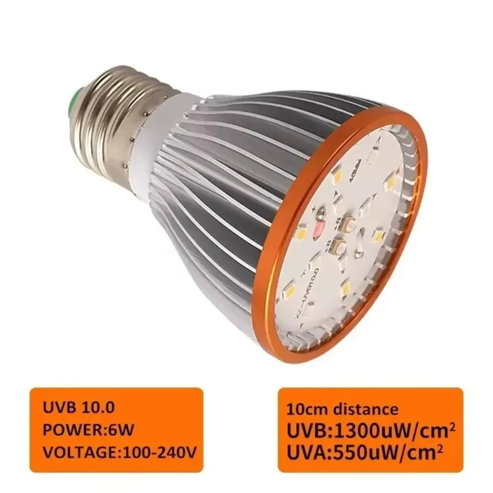 🌞 Lampada LED UVA + UVB per Rettili – Illuminazione Full Spectrum per Terrario E27