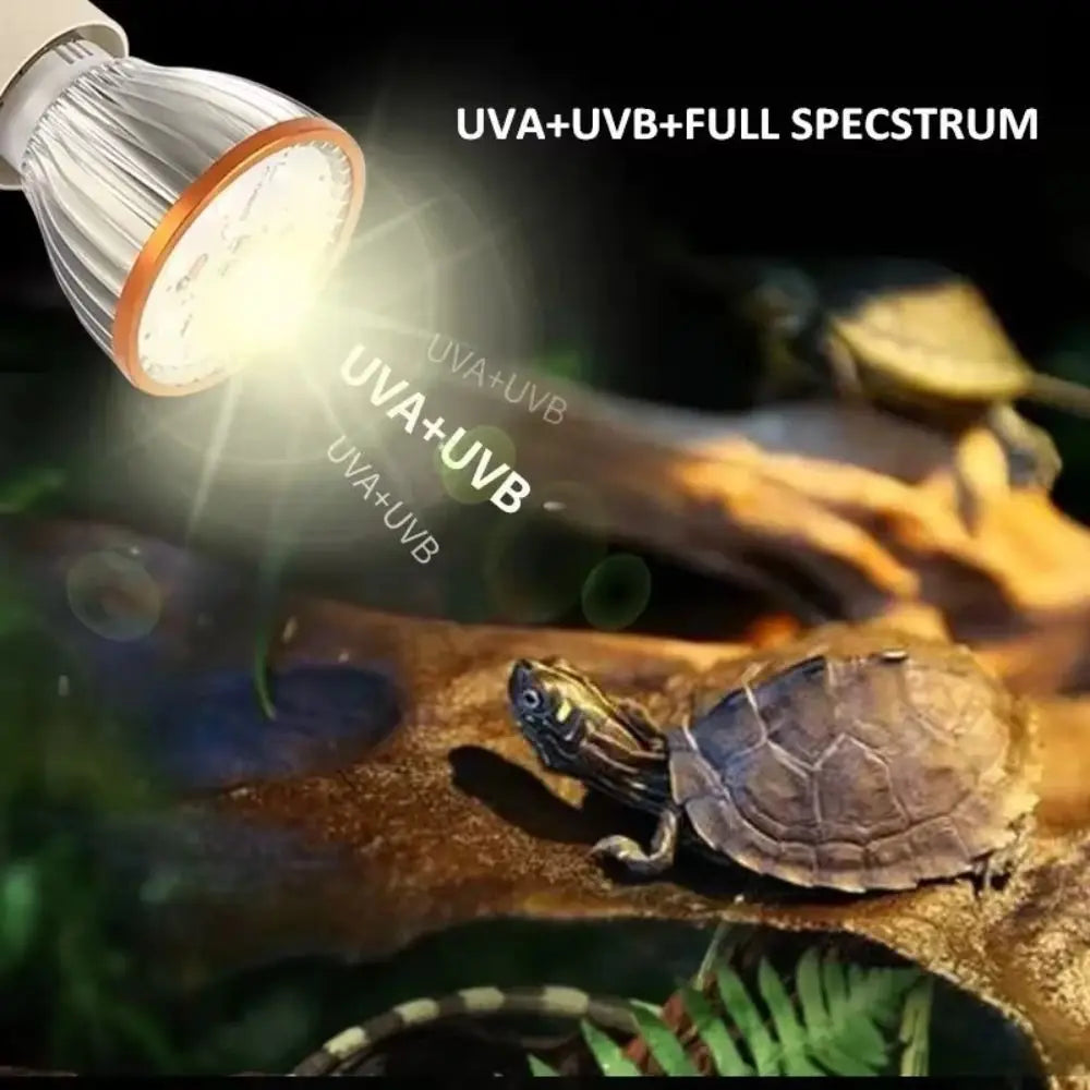 🌞 Lampada LED UVA + UVB per Rettili – Illuminazione Full Spectrum per Terrario E27