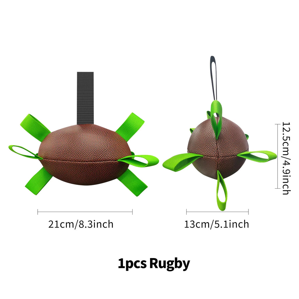 ⚽ Pallone Interattivo per Cani con Maniglie – Gioco da Riporto e Tiro alla Fune