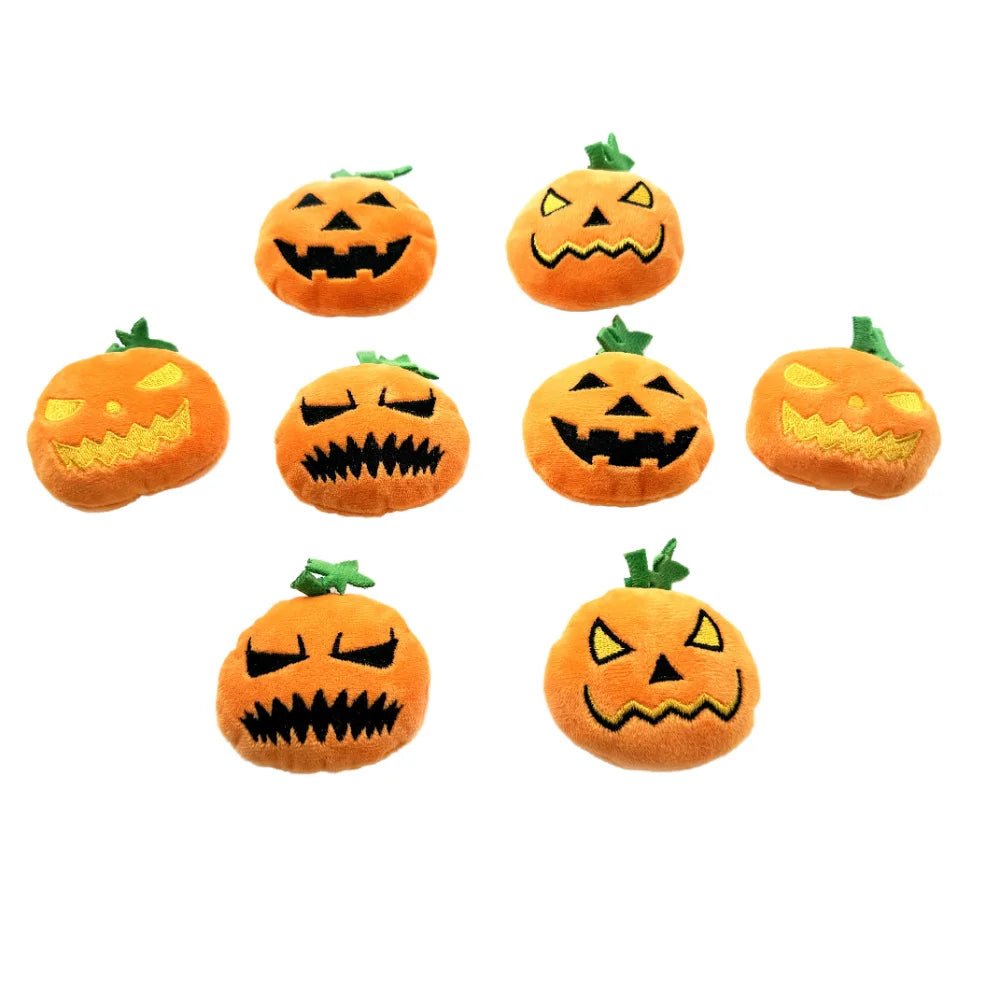 Set Giochi Halloween per Gatti – Peluche Zucca, Ragno e Fantasma Morbidi e Resistenti