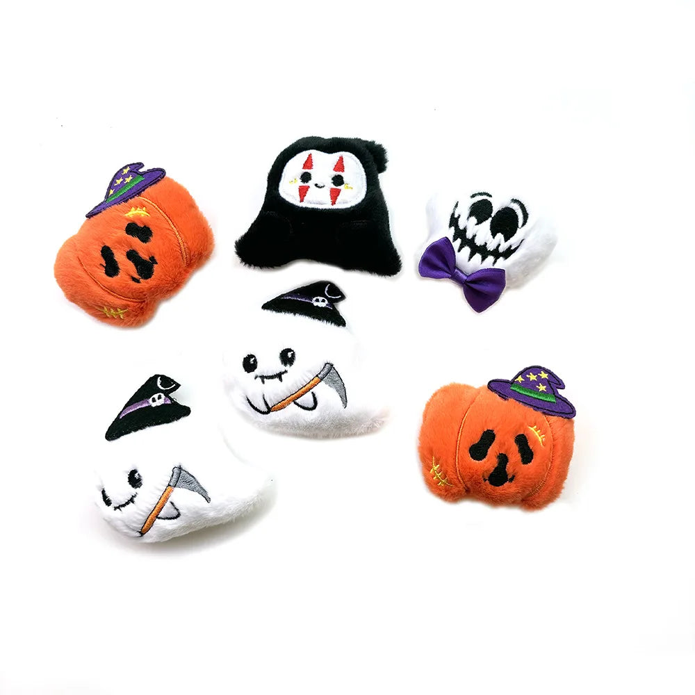 Set Giochi Halloween per Gatti – Peluche Zucca, Ragno e Fantasma Morbidi e Resistenti