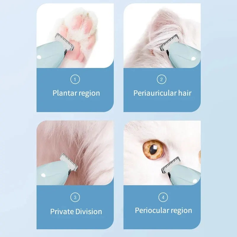 💡 Tosatrice Elettrica per Cani e Gatti con Luce LED – Ricaricabile USB e Silenziosa