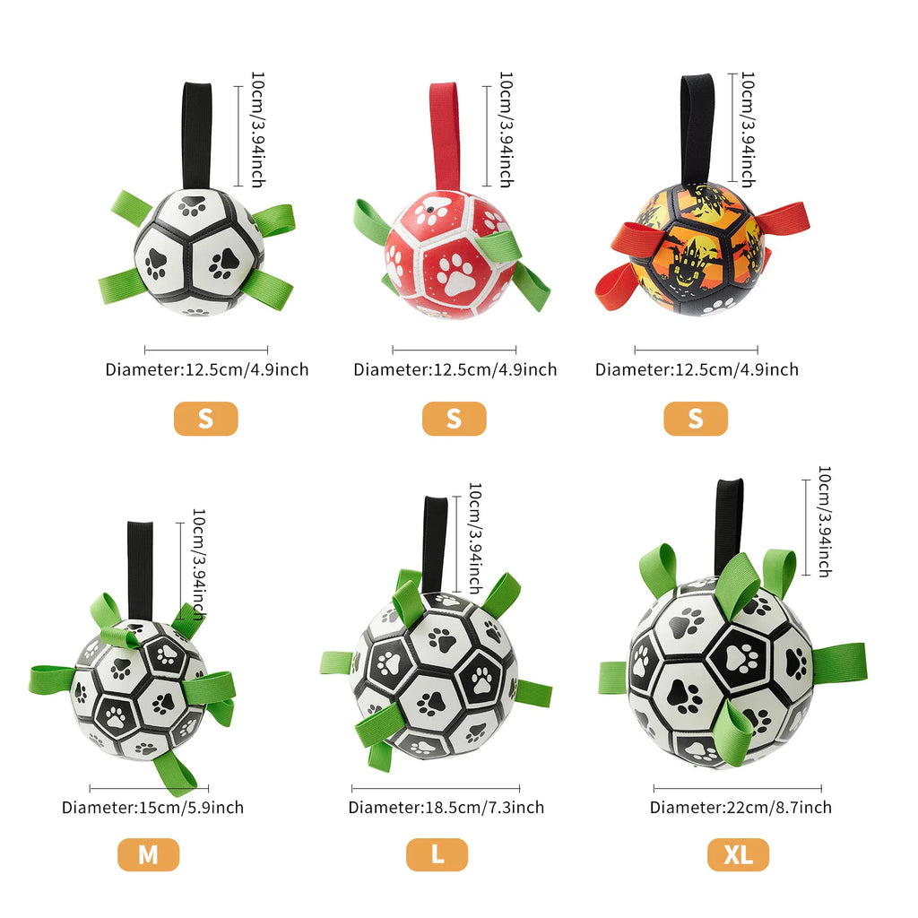 ⚽ Pallone Interattivo per Cani con Maniglie – Gioco da Riporto e Tiro alla Fune