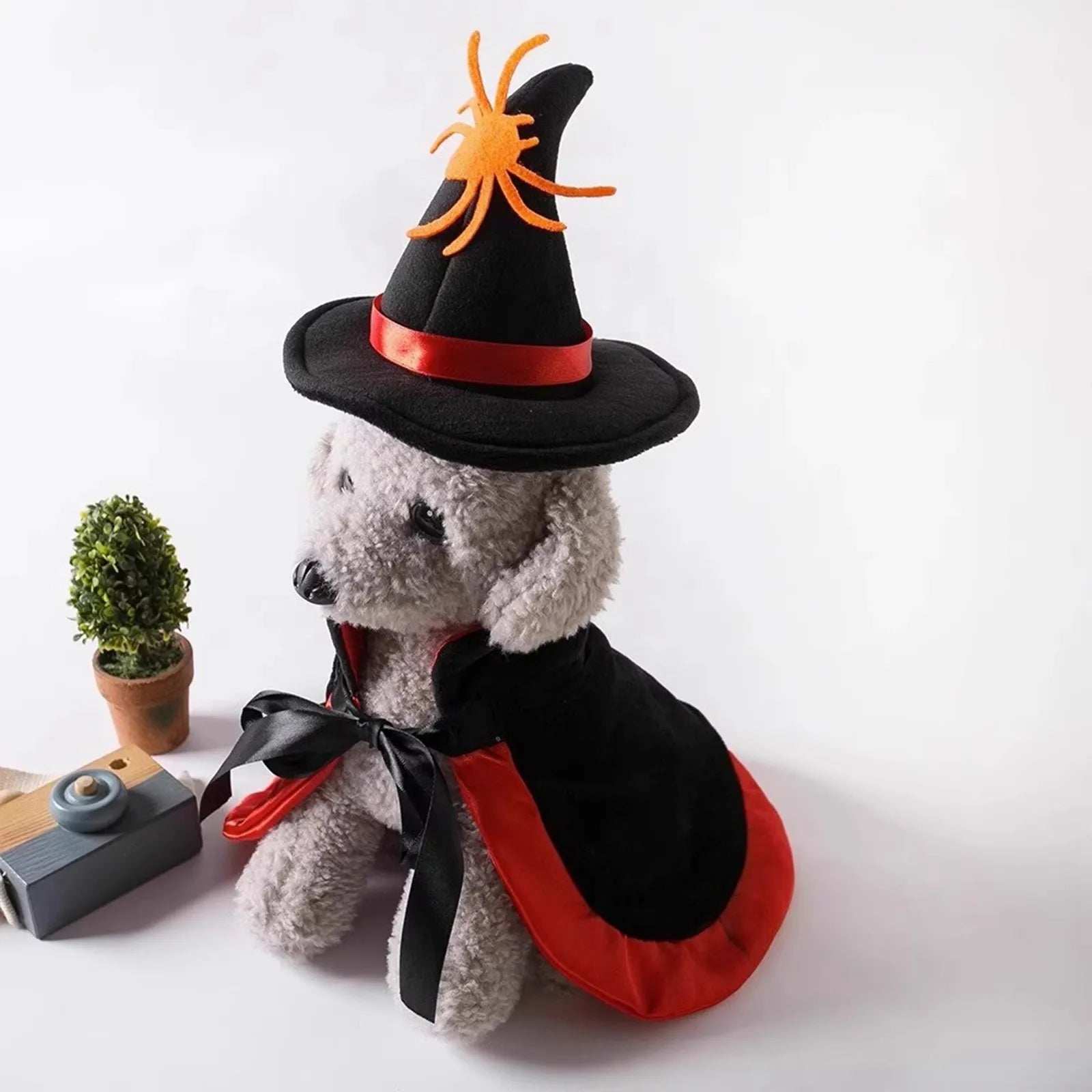 Costume da Strega per Cani e Gatti – Mantello di Halloween con Cappello
