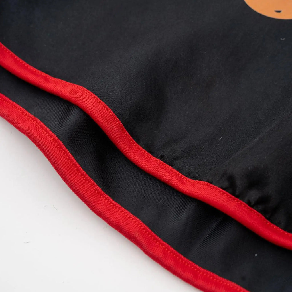 Mantello di Halloween per Cani – Costume Divertente con Corna e Dettagli Rosso Fuoco